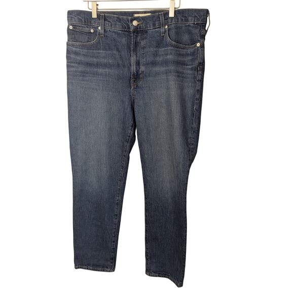 MADEWELL The Perfect Vintage Jean Womens Size 32 High Rise Straight Leg Dark - Picture 1 of 9